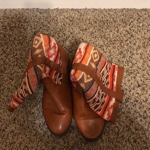BAMBOO PRINTED COWGIRL BOOTS